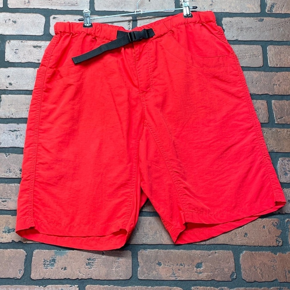 Kavu Big Eddy Men's S Red Nylon Outdoor Adventure Shorts Integrated Webbing Belt